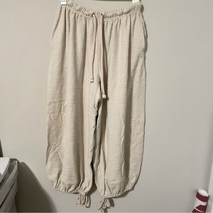 Free people cream sweatpant joggers